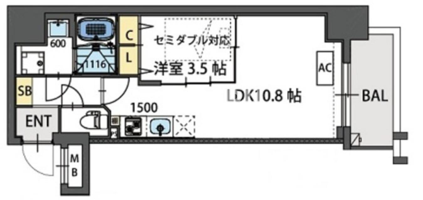 ラ・フォルム天満橋EASTの間取り