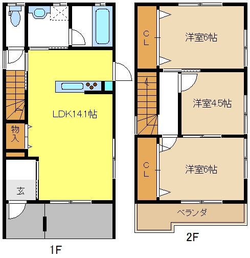 リヴェール荒池の間取り