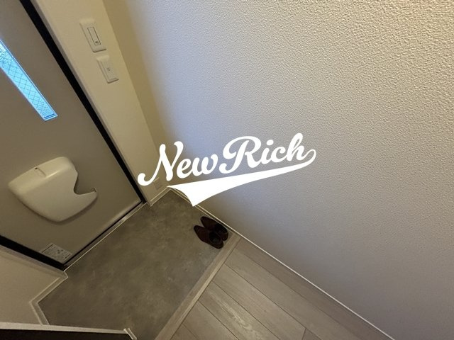 前橋市大利根町１丁目のアパートの玄関