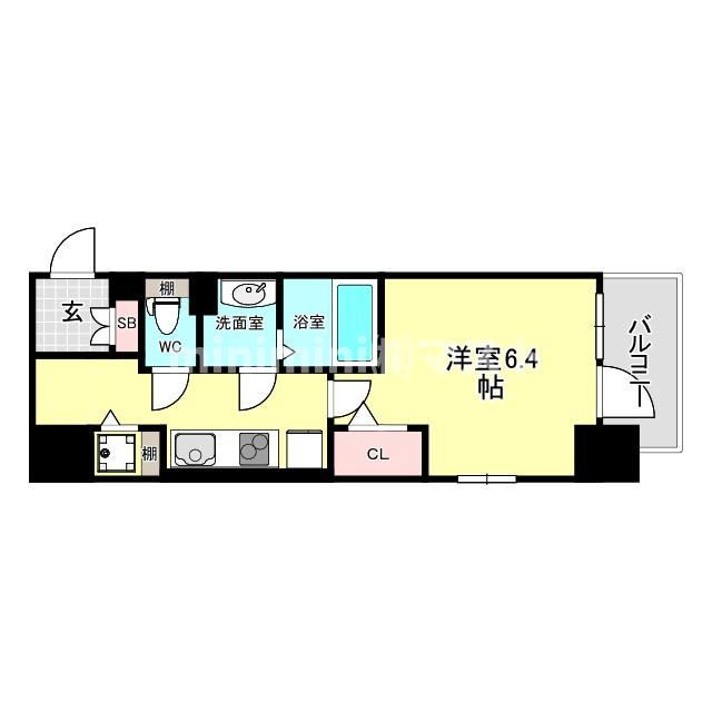 エスリード難波ザ・ブライトの間取り