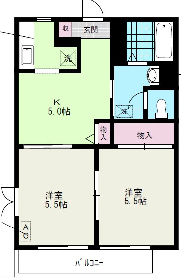 ドミール松庵　Aの間取り
