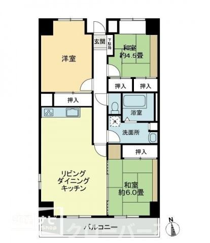 カーサ大和 錦町の間取り|間取図