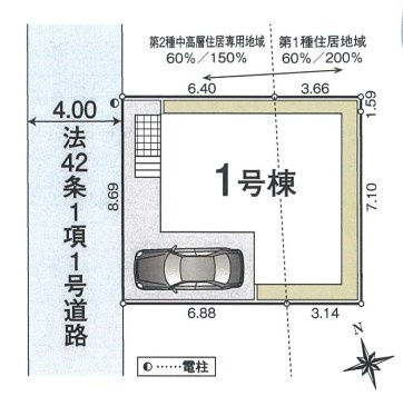 仲介手数料無料　クレイドルガーデン所沢市東狭山ヶ丘第17・新築全1棟の区画図