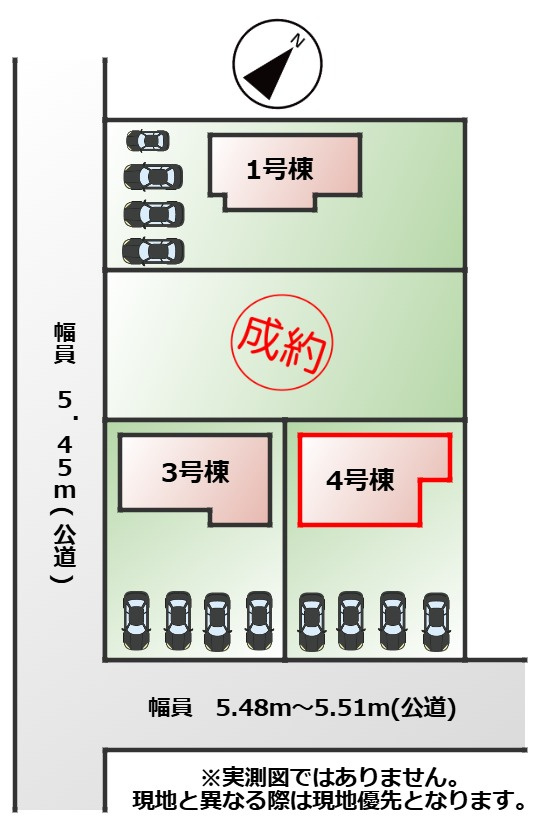 いろどりアイタウン那須塩原市東三島3丁目26-P1の区画図|【全3棟】各号棟の詳細については、お気軽にお問い合わせください♪
