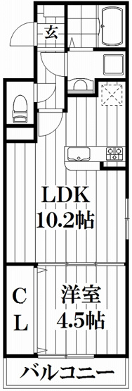 【間取り】 | ヴェルメゾン 旭町