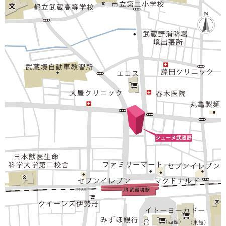シェーヌ武蔵野の地図