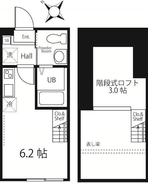 ハーミットクラブハウス二俣川Ⅳの間取り