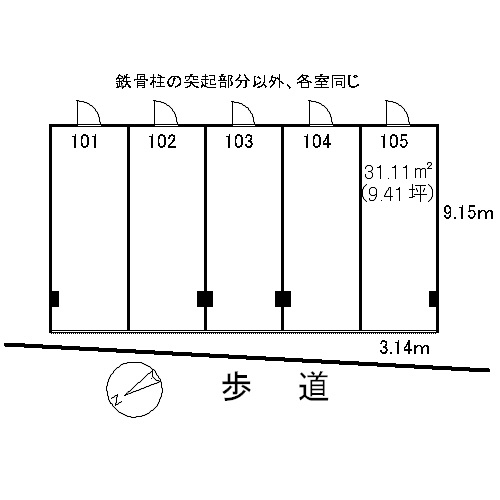 【間取り】 | ｸﾗｰﾚ幕張　店舗