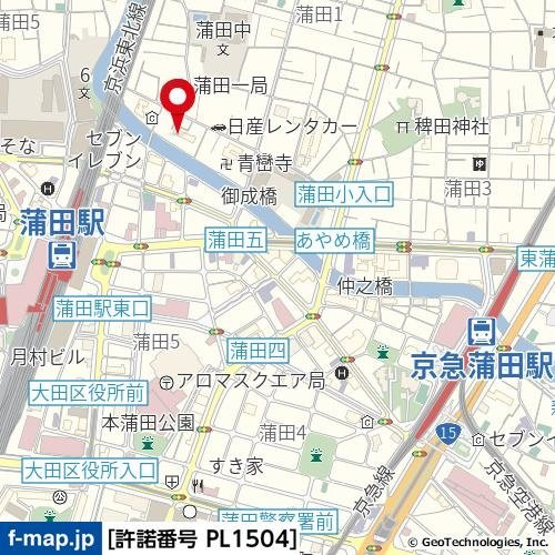 ウェルスクエア蒲田ＥＡＳＴの地図