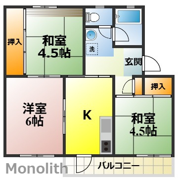 鶴山台22号棟の間取り