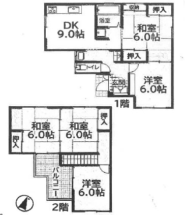 神南4丁目戸建の間取り