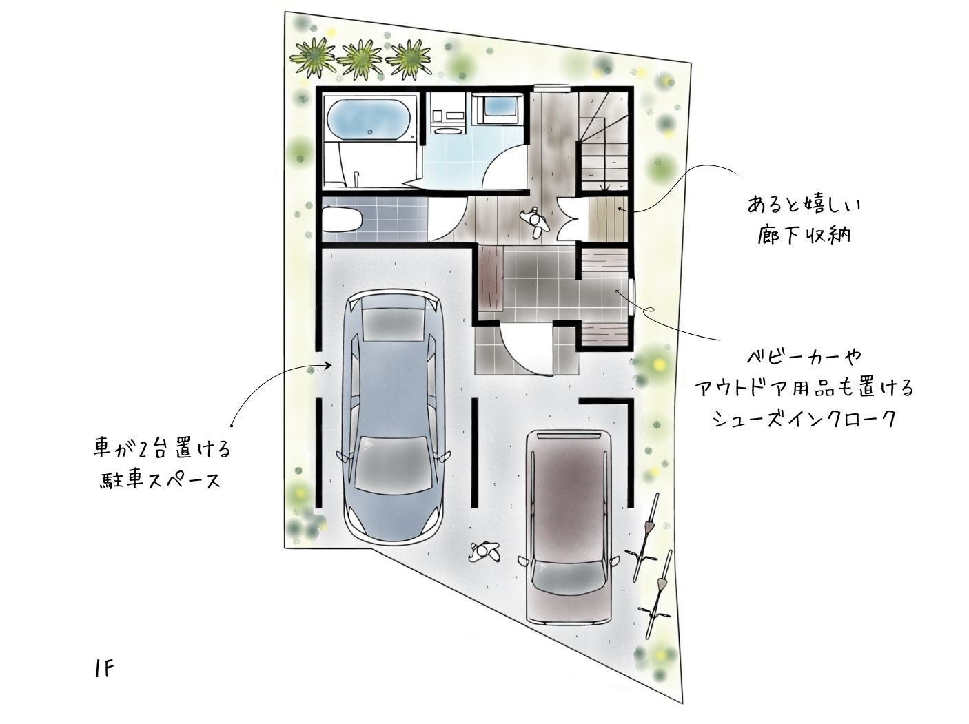 摂津市正雀4丁目　モデルハウスの間取り