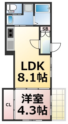 【間取り】 | プランドール今里　仲介手数料無料