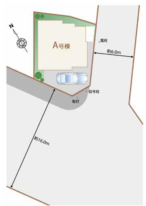 福生市加美平３丁目全１棟　新築戸建の区画図