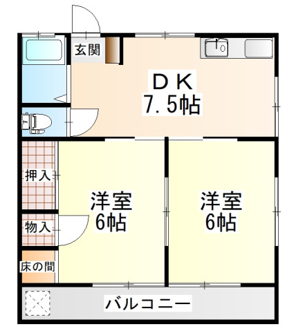 中川アパートの間取り