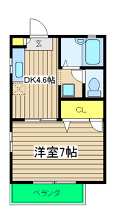 【間取り】 | グリシーナ常盤台B | グリシーナ・常盤台B　間取り