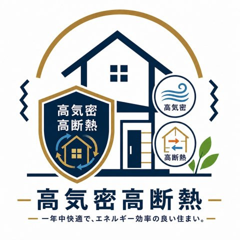笠松町清住町分譲の構造・工法・仕様|2×4住宅は、壁・床・天井を面で密閉する箱型構造のため隙間がありません。高性能な断熱材と組み合わせることで、魔法瓶のように家全体の室温を保ちます。冷暖房効率が高く、一年中快適で省エネな住まいです。