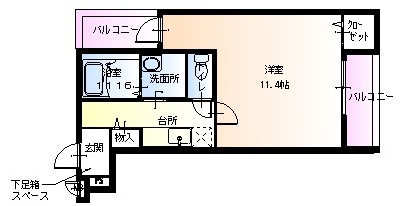 フジパレス長原Ⅴ番館の間取り