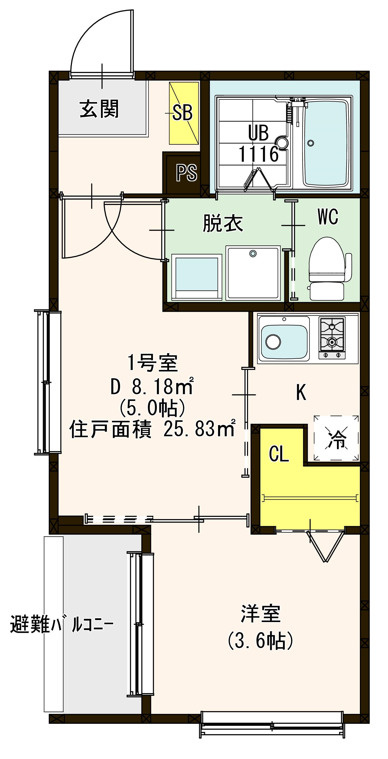 フェリーチェ長筬の間取り