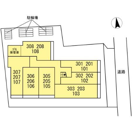 ラリュール上板橋の区画図
