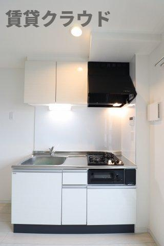 ミリアビタ大森台のキッチン|嬉しいガスコンロ2口付きのシステムキッチンです！