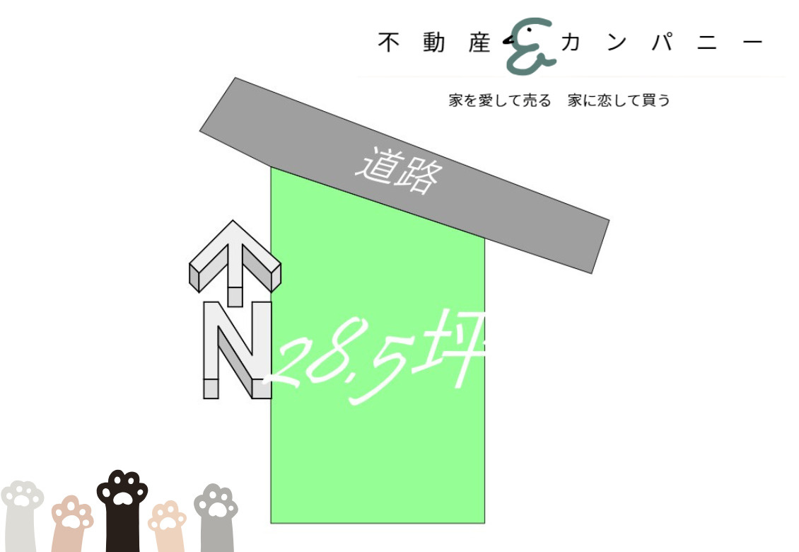 松前町北黒田のおトチの土地図