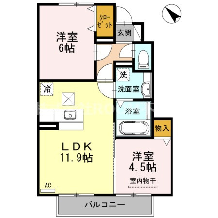 D-roomみやこBALの間取り
