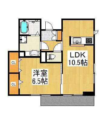 川崎市麻生区栗木台４丁目のアパートの間取り