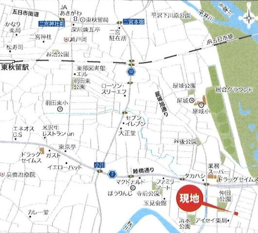リナージュネクスジー　あきる野小川東1丁目　第2期　全1棟の地図