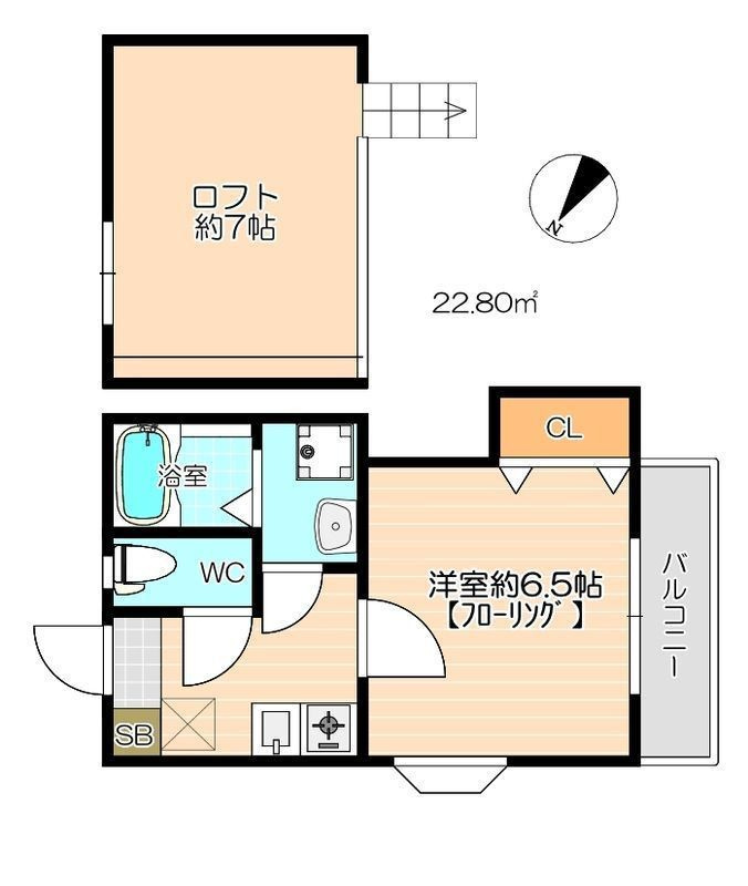 福岡市南区曰佐２丁目のアパートの間取り