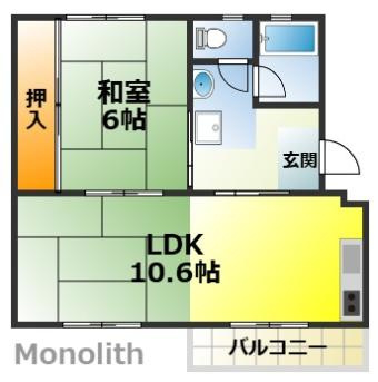 鶴山台52号棟の間取り