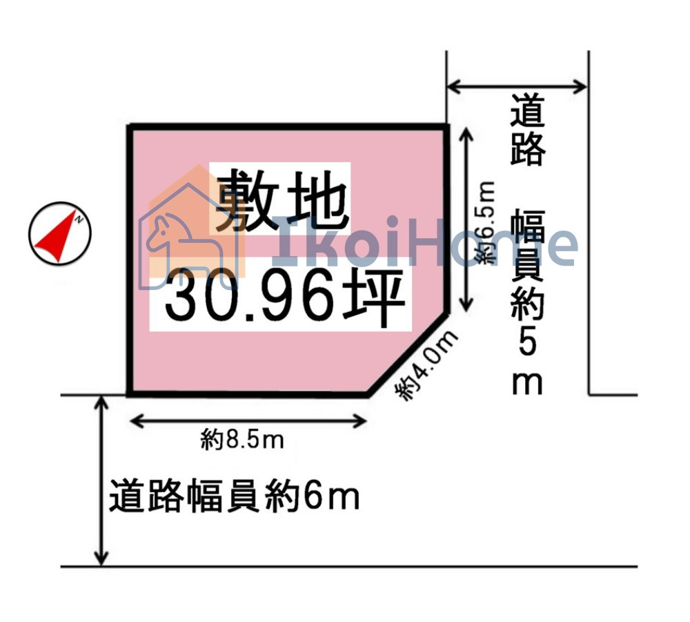 明石市魚住町西岡　土地の土地図