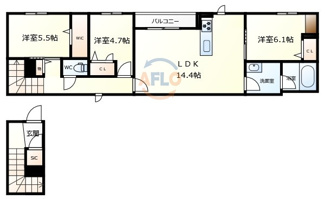 【間取り】 | シャーメゾン レピュートⅢ | シャーメゾン レピュートⅢ　間取り