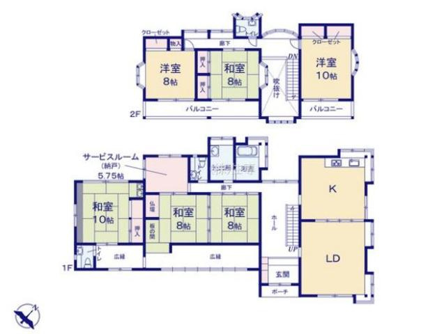 坂戸市赤尾　中古売戸建の間取り