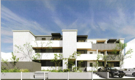 【外観】 | 【新築】(仮称)フォレ　アベニール | ※外観パース※2026年12月完成！3階建ての新築共同住宅です！ブルーライン「新羽」駅まで徒歩10分！東急東横線「大倉山」駅までも徒歩圏内！