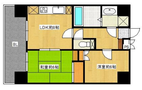 ルフェール博多の間取り|使いやすい間取りです。