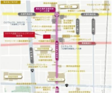ココマチ高松アルファレジデンシアの地図|その他