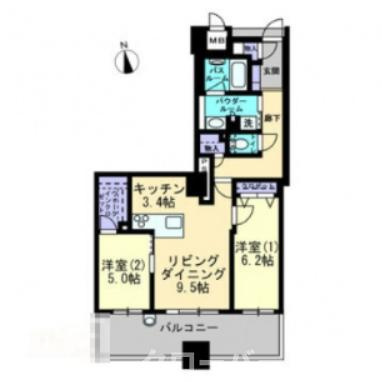 ココマチ高松アルファレジデンシアの間取り|間取図