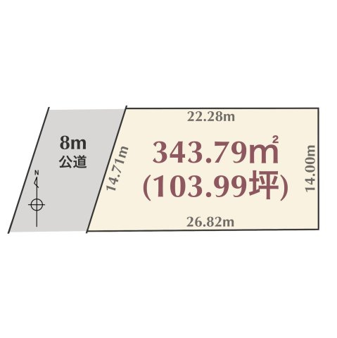里塚1条3丁目　土地の土地図