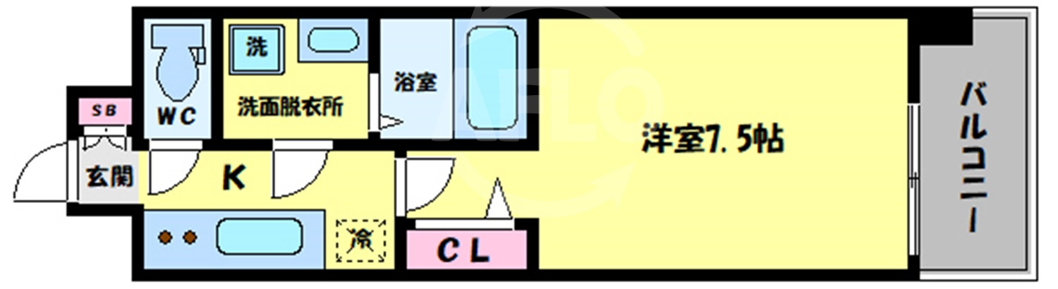 エスレジデンス福島グランデの間取り|S-RESIDENCE福島Grande　間取り