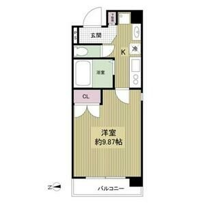 京都市下京区西橋詰町の賃貸マンションの間取り