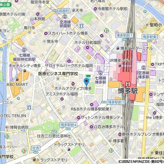 ウェルブライト博多ステーションの地図