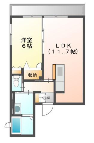 ベレオ西川の間取り