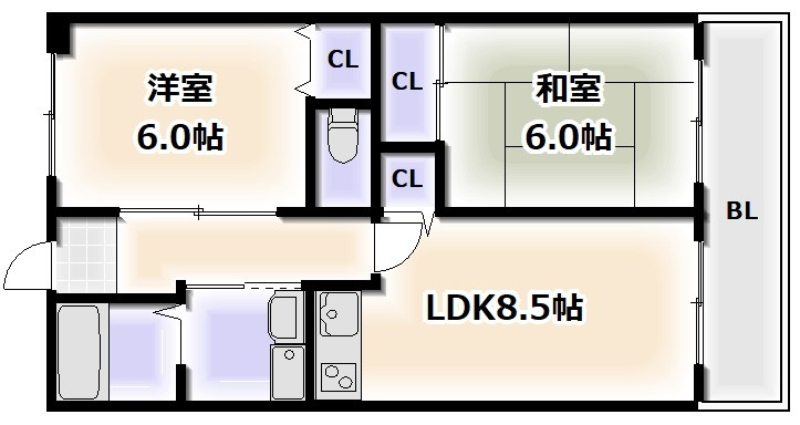 ハイグレイド公園南の間取り
