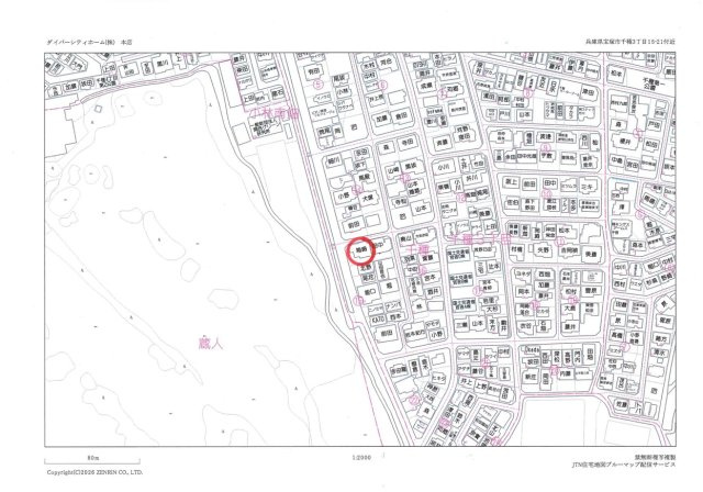宝塚市千種三丁目15-21の地図