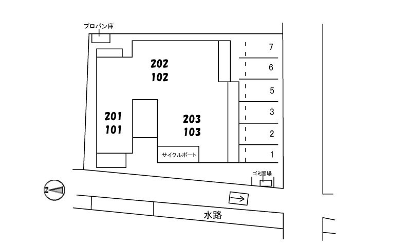 セントリビエの駐車場