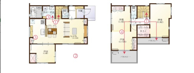 川越市笠幡新築戸建の間取り