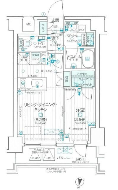 デュオステージ武蔵関の間取り