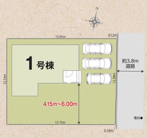 リナージュ ネクスジー 徳島市佐古七番町01期の区画図