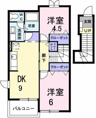 【間取り】 | プルメリア　Ａ
